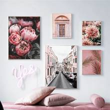 Póster Floral Rosa verde para pared de galería, arte en lienzo, impresión de edificio de ciudad, fotografía, cumpleaños, mujer, decoración de dormitorio 2024 - compra barato