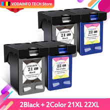 Cartucho de tinta para reposição, compatível com hp 21 22 xl, para hp21, hp22, 21xl, 22xl, deskjet f2180, f2280, f4180 2024 - compre barato