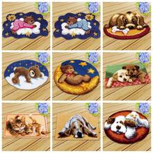 Prajna Animal Series Dog Latch Hook Kit Bear Segment Embroidery Pillow Wool Carpet Embroidery knooppakket Latch Hook Rug Kits 2024 - buy cheap