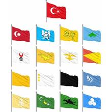 Vintage Turkish States Flag Set 17'Li, 20 X30Cm, Made In Turkey 2024 - buy cheap