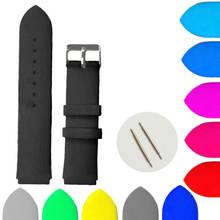 Correas de goma de silicona para reloj Unisex, banda de 22mm, Color blanco puro, negro, azul, amarillo, rosa, naranja, verde, marrón, neón, WB1061B22JB 2024 - compra barato