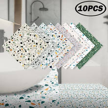 10Pcs/Set Creative Non-slip Terrazzo Floor Tile Stickers Waterproof Self-adhesive Kitchen Bathroom Decorative Wallpaper 2024 - buy cheap