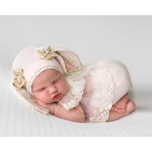 Outfits Rabbit ear Hat Bonnet Clothes Set  For  Newborn Photography Props Baby Photo Shoot Accessories  Studio Bebes Photoshoot 2024 - buy cheap