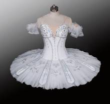 Профессиональные балетные пачки для девочек, платье в виде лебедя для блинчиков, Классический Костюм Балерины для представлений, балетное платье белоснежной принцессы 2024 - купить недорого