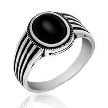 Original silver , Black Stone Striped Straight Male ,Ring, Good Quality and Affordable Stony ,Rings Types 2024 - buy cheap