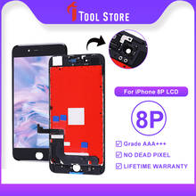 Lcd com força de toque 3d para iphone 8 plus, tela sem pixel morto testada, qualidade aaa +++, para montagem do iphone 8 plus 2024 - compre barato