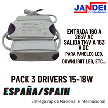 Jandei - 3x Driver downlight led 15W 18W DC - fuente de alimentación, fuente alimentación, 220V, driver led, downlight led, foco 2024 - compra barato