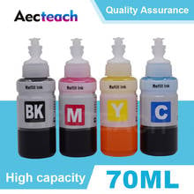 Aecteach 70ml Printer Refill Ink Kit T6641 T6642 T6643 T6644  For Epson EcoTank L132 L222 L312 L366 L120 L1300 Ink Cartridges 2024 - buy cheap