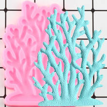 Molde de silicone coral 3d, forma para topper de cupcake, molde para decoração de bolo, ferramentas de festa diy, moldes para chocolate com argila e doces 2024 - compre barato