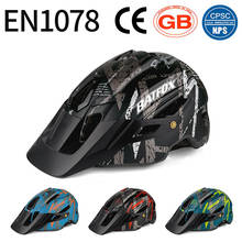 BATFOX bike helmet Camouflage Mountain Road Bike Helmet  Big Brim Red Taillight helmet bike equipment 2024 - buy cheap
