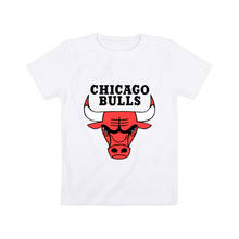 Camiseta infantil algodão chicago bulls logotipo 2024 - compre barato