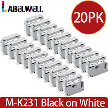 Labelwell 20PK M-K231 MK-231 MK231 431 531 631 Compatible for Brother MK 231 P-touch PT-80 PT-70 PT-60 PT-45M PT-100 Label maker 2024 - buy cheap