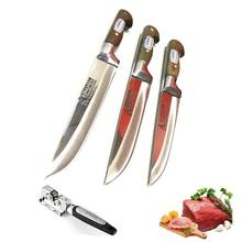 Cuchillo afilado de cocina de acero hecho a mano, juego de rebanador de Chef, cuchilla para picar carne de Hotel, cuchillos afilados duraderos, cuchillo para carne de cocina 2024 - compra barato