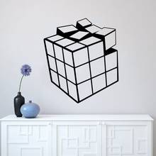 3d rubiks cubo mural arte adesivo de parede para o quarto do miúdo do menino decoração removível a002393 2024 - compre barato