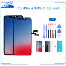 ЖК-дисплей EK Incell для iPhone X XS XR 11 11PRO, дисплей с 3D сенсорным экраном и дигитайзером, запасные части в сборе с подарком, лучшее качество 2024 - купить недорого