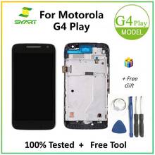 Для Motorola G4 Play LCD дисплей + сенсорный экран дигитайзер сборка с рамкой для Moto XT1601 XT1602 XT1603 XT1604 LCDs экран 2024 - купить недорого