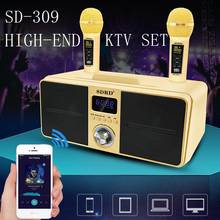 Dual Wireless Microphone Bluetooth Speaker Mobile Wireless Karaoke Wireless Stereo 30W SDRD Speaker Set SD-309 2024 - buy cheap