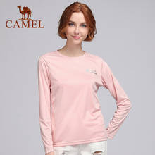 CAMEL-Camiseta deportiva de secado rápido para mujer, Tops informales de manga larga a la moda, ropa para mujer 2024 - compra barato