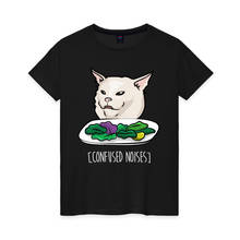 Camiseta de mujer de algodón con estampado de gato 2024 - compra barato