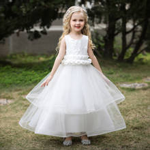 Vestido branco de inverno para dama de honra, princesa, vestidos para meninas, crianças, flor rosa, linha a, vestido de casamento para 10 e 12 anos de inverno, 2021 2024 - compre barato