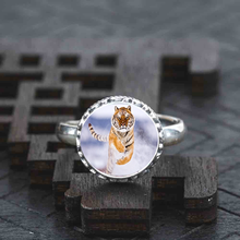925 Sterling silver Ring tiger jewelry adjustable wedding 2024 - buy cheap