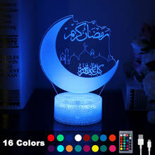 Eid Mubarak Ramadan Decor for Home Moon Stars Remote Control LED Light Eid Al Adha Islamic Muslim Party Decor Eid Kareem Ramadan 2024 - buy cheap