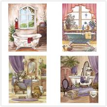 Dpsprue Diamond Painting Kit Cross stitch Full Square/Round Diamond Embroidery Bathroom painting 5D DIY Mosaic Home Decor Gift 2024 - buy cheap