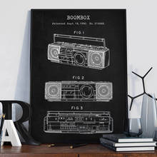 Boom Box Cassette Player Art Poster Picture Prints Home Decor Vintage Blueprint Canvas Painting Gift idea Music Decoration 2024 - buy cheap