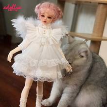 Комплект одежды для кукол Adollya BJD, белое платье ангела, Kawaii, аксессуары для кукол для девочек, одежда для 1/3 1/4 1/6 BJD, игрушки для кукол Sd для девочек 2024 - купить недорого