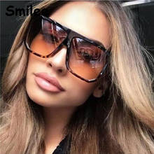 Classic Oversized Square Sunglasses Plastic Black Shades Women Luxury Designer Flat Top Sun Glasses For Men Big Frame Eyewear 2024 - buy cheap