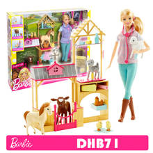 Muñeca Barbie de granja, conjunto de regalo veterinario Original, princesa Barbie, ropa de vestir, juguete, regalo de cumpleaños, Oyuncak, DHB71 2024 - compra barato