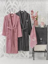 Family Robe Set dowries 4 pcs 100 cotton Trend elegant towel set male bathrobe Set family robe sets 2024 - buy cheap