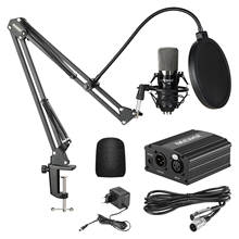 Kit de gravação de estúdio, modelo novo, condensador, para microfone, karaokê, lança, braço suporte 2024 - compre barato