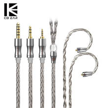 KBEAR-Cable de grafeno de 8 núcleos para auriculares BLON BL03, conector plateado de cobre y cristal con Cable plateado de 2 pines/MMCX con 2,5/3,5/4,4 2024 - compra barato