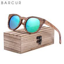 BARCUR Natural Zebra Wood Sunglasses Women Polarized Brand Design Male Driving Glasses Men UV400 2024 - buy cheap