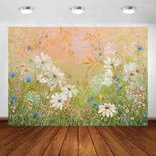 Fondo Floral de verano para recién nacido, pintura al óleo, flor, bebé, retrato de niño, Fondo para fotografía, estudio fotográfico, sesión fotográfica 2024 - compra barato