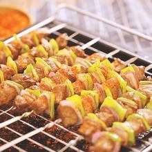 BBQ Skewer 21.5" Stainless Steel Large Flat Barbecue Skewers With Wooden Handle Outdoor Barbecue Needle Anti-sticking 6pcs 2024 - buy cheap