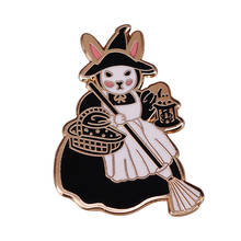 Bunny  Witch Wizard Magic HalloweenPin  Star LanternEnamel Badge 2024 - buy cheap
