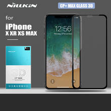 Nillkin для iPhone X XR XS MAX стекло CP + Max 3D полное покрытие Закаленное стекло Защитная пленка для экрана для iPhone XS MAX 2024 - купить недорого