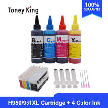 Toney King Refillable Ink Cartridge For HP 950 951 950XL 951XL With 400ML Ink For HP 251dw 276dw 8100 8600 8610 8620 8630 2024 - buy cheap