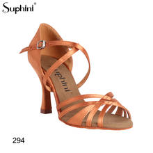Latin Salsa Dance Shoes Suphini Deep Satin Classic Design Basic Model High Heel Latin Salsa Dance Shoes 2024 - buy cheap