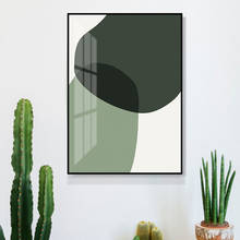 Pintura en lienzo de bloques de Color verde para decoración del hogar, pósteres modernos de pulgadas para pared y dormitorio, sin marco 2024 - compra barato