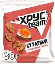 Сухарики со вкусом Сливочный лосось ТМ Хрусteam (Хрустим) 2024 - купить недорого