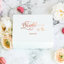 Caja de regalo de lujo de oro rosa para novia y novio, Cajas de Regalo personalizadas de papel de aluminio Real, para propuesta de cumpleaños de dama de honor 2024 - compra barato