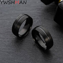 Men's Black Simple Ring Fashion Stainless Steel Ring Birthday Gift Party Men's Jewelry Joyas de hombre 2024 - купить недорого