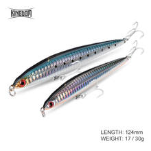 Kingdom Fishing Lure 124mm 17/30g Sinking Slender Shape Pencil Bait Sea Fishing Hard Baits With Strong Hook Model 5383 2024 - buy cheap