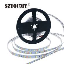 SZYOUMY-tira de luces LED SMD 150 de 5630 M, iluminación no impermeable, 60LED/M, 12V de CC, 5M/rollo, decoración interior, luz LED Flexible para el hogar 2024 - compra barato