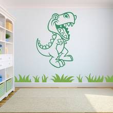 T-rex-pegatina de silueta para la pared del chico, para dormitorio y sala de juegos, decoración de arte de la pared, A001440 2024 - compra barato