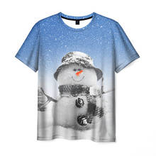 Мужская футболка 3D Снеговик 2024 - купить недорого