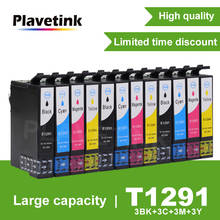 Plavetink 3 Set T1291 Full Ink Cartridge Compatible For Epson Stylus SX230 SX235W SX420W SX425W SX430W SX435W SX438W 4 Color 2024 - buy cheap